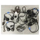 Assortment of Antique WWII Aircraft Head Sets
