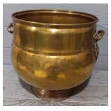 Solid Brass Footed Planter