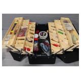 Black Tackle Box With Tackle