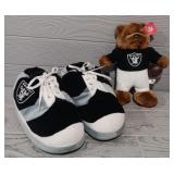 Raiders Slippers & Bear