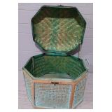 Greenish Wicker Basket
