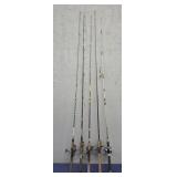 (5) Fishing Poles w/ Reels