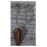 Tiger Eye Crystal Pendulum With Chain