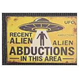 Metal Alien Abduction Sign