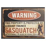 Metal Sasquatch Sign