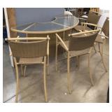 Patio Bar & 4 Bar Stools