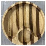 Wooden Chip and Dip Round Platter