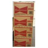 (4) 1980s Budweiser Flip-Top Wax Cardboard Cases