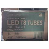 (150) 4' LED T8 Tubes Frosted Glass