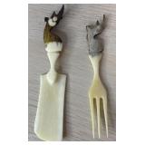 (2) Vintage Ivory Utensils