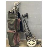 Golf Clubs w/ Bag & Caddy