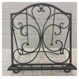Ornate Twisted Iron Cookbook Holder w/ Weights