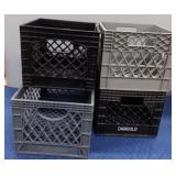 (4) Milk Crates
