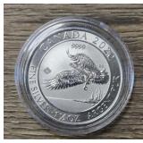 1ï¿½-Ounce Silver Round: Canadian Hawk