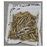(100) .223 Shells for Reloading