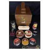 Kiwi Wooden Valet Shoe Shine Box & Supplies