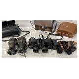(3) Different Binoculars w/ Cases