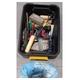 Black Tote With Painting Accessories