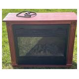 Amish Mantle Fireplace on Wheels