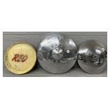 (3) Various Vintage Hubcaps