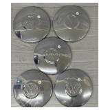 (5) Chrome Volkswagen Hubcaps