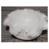 Fenton Silver Crest Ruffled Bowl