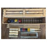 Vintage Sportcraft Croquet Set w/Wooden Case