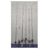 (6) Fishing Poles w/ Reels #2