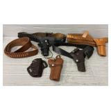 (5) Leather Holsters w/ Belts
