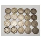 (20) Liberty Nickels