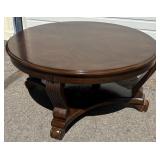 Ashley Furniture Cherry Wood Round Coffee Table