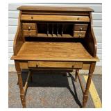 Wooden Roll Top Secretary Desk