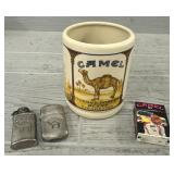 Camel Advertising Mug & (3) Lighters