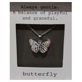 Sterling Silver Necklace With Butterfly Pendant