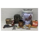 Assortment of Grandpaï¿½s Vintage Collectibles