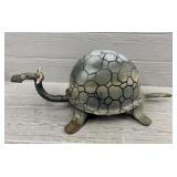 Handmade & Painted Military Helmet Turtle Lawn Art