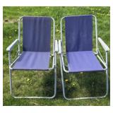 (2) Metal Frame Camp Chairs
