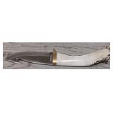 Silver Stag Skining Knife With Sheath