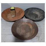 (3) Gold Pans With Fake Gold