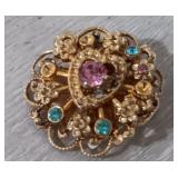 1950s Rhinestone Ladies Brooch