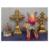 Donkey, Cross & Mushroom Home Decor