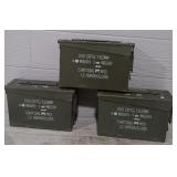(3) Metal Ammo Cans