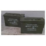 (2) Vintage Metal Ammo Cans #2