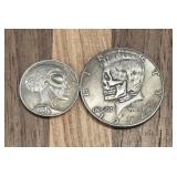 (2) Custom Coins