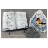 (3) Resin Garden/Yard Art Greeting Features