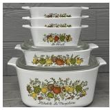 7pc Corning Ware Spice of Life La Romario w/ Lids