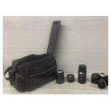 Konica Camera w/ 4 Lenses