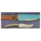 Damascus Knife w/ Sheath