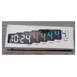 Desk Or Wall LED Blue Clock Sealed