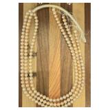 Triple 16in Beaded Necklace
